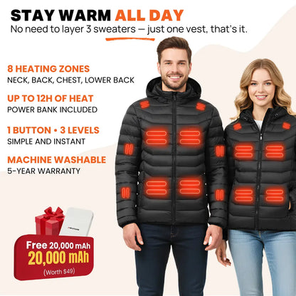 Heatcore Urban 8 – Unisex Heated Down Jacket
