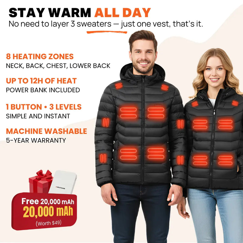 Heatcore Urban 8 – Unisex Heated Down Jacket