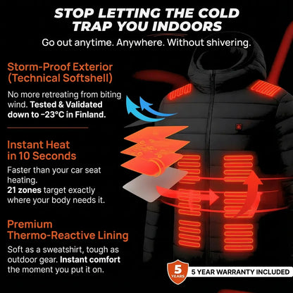 Heatcore Urban 8 – Unisex Heated Down Jacket